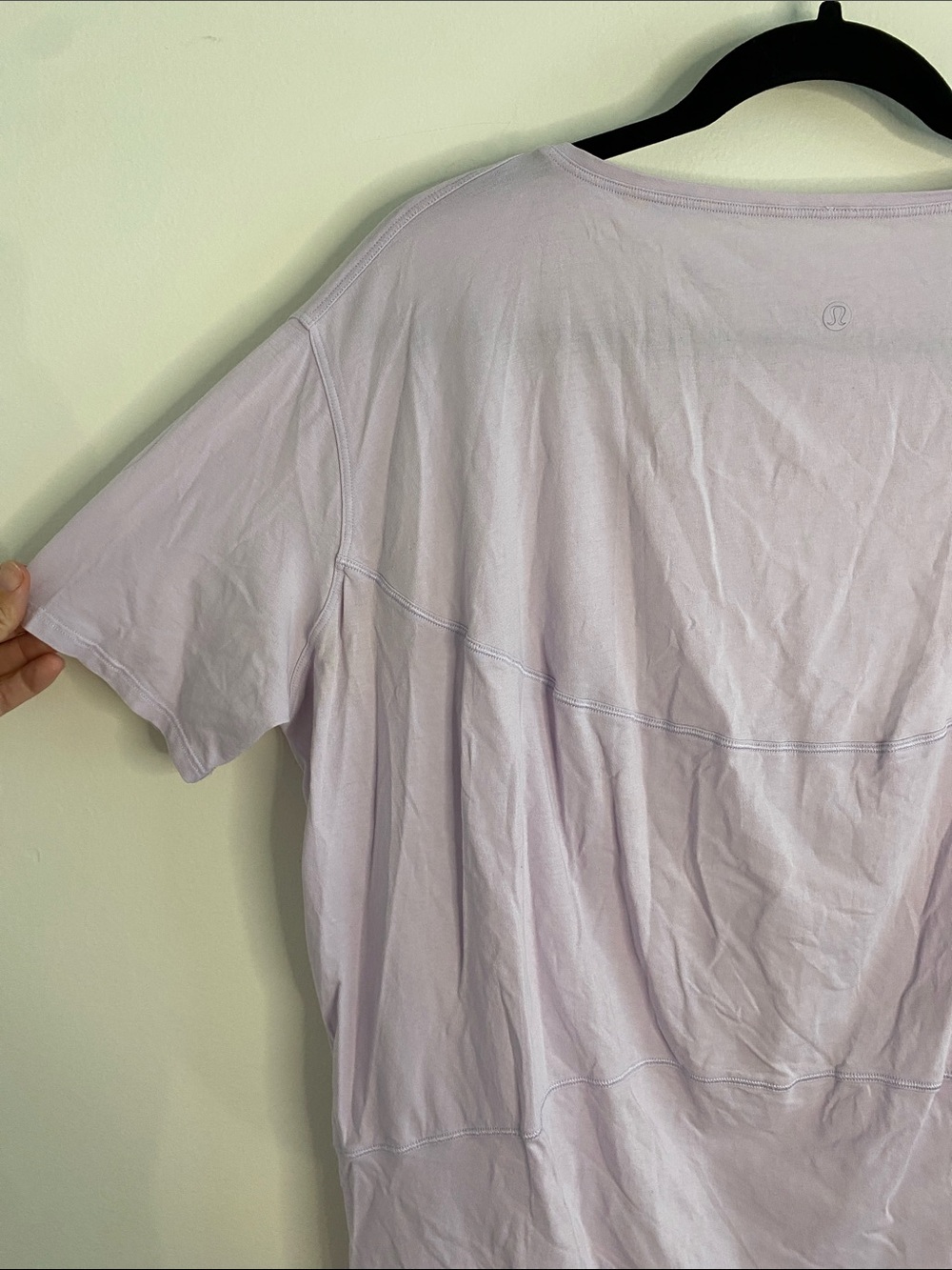 Lululemon Back In Action Short Sleeve Lavender Dew Relaxed Fit Oversized Medium - Picture 5 of 9